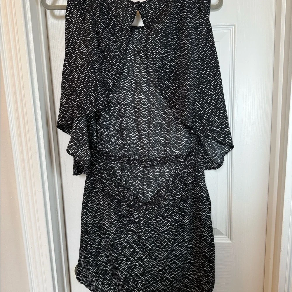LOFT Black and White Polka Dot Romper #Backless #flattering - Picture 5 of 7